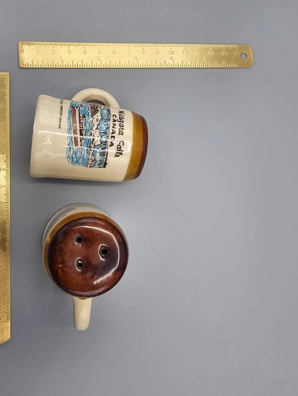 Vintage Niagara Falls Canada Ceramic Salt and Pepper Shakers Set